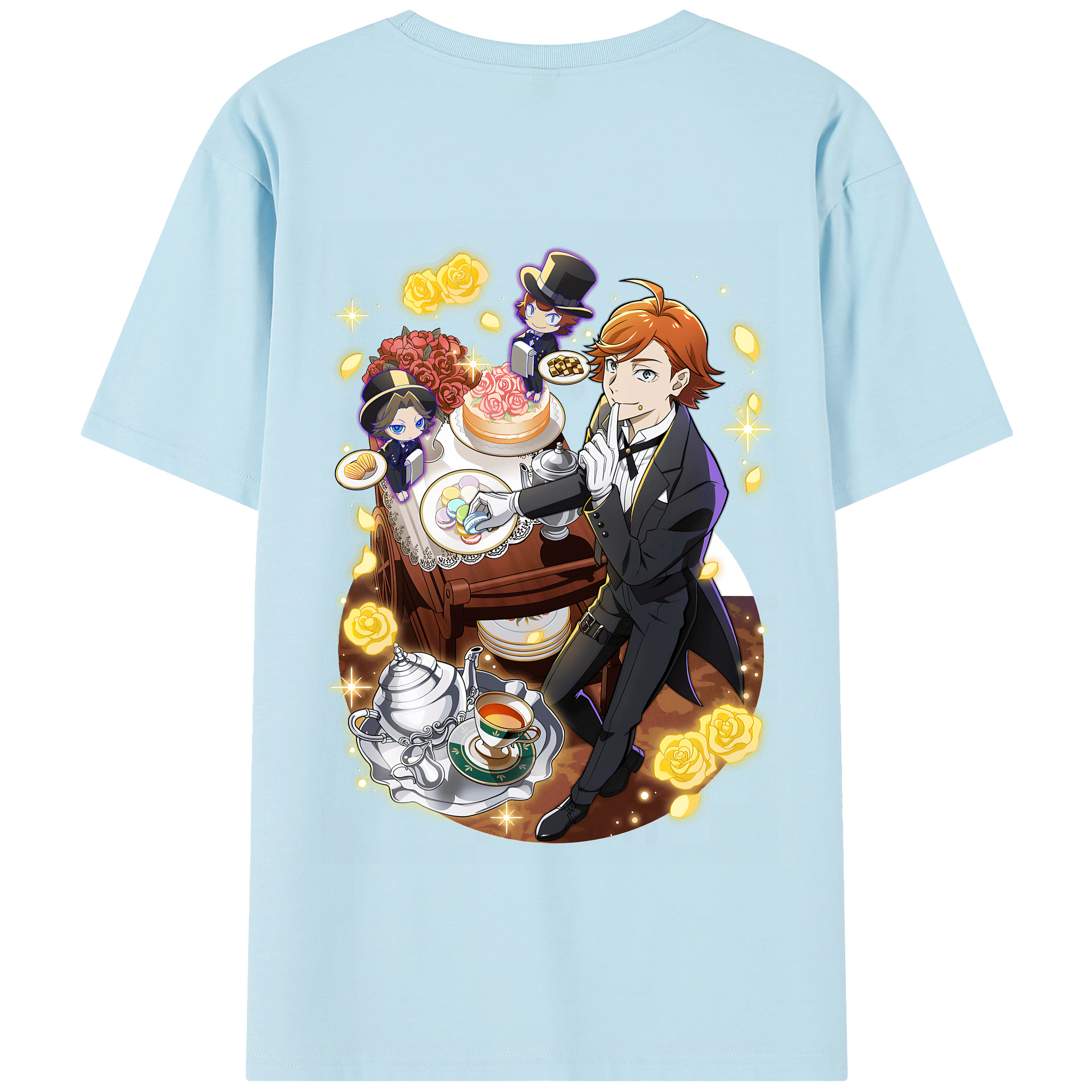 （画像用） 文豪ストレイドッグス Bungo Stray Dogs 綿100％半袖Tシャツ（背面プリント）